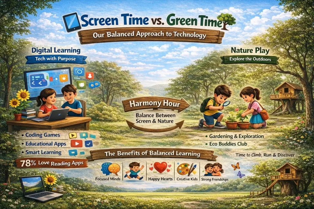 Screen Time vs. Green Time: Our Balanced Approach to Technology